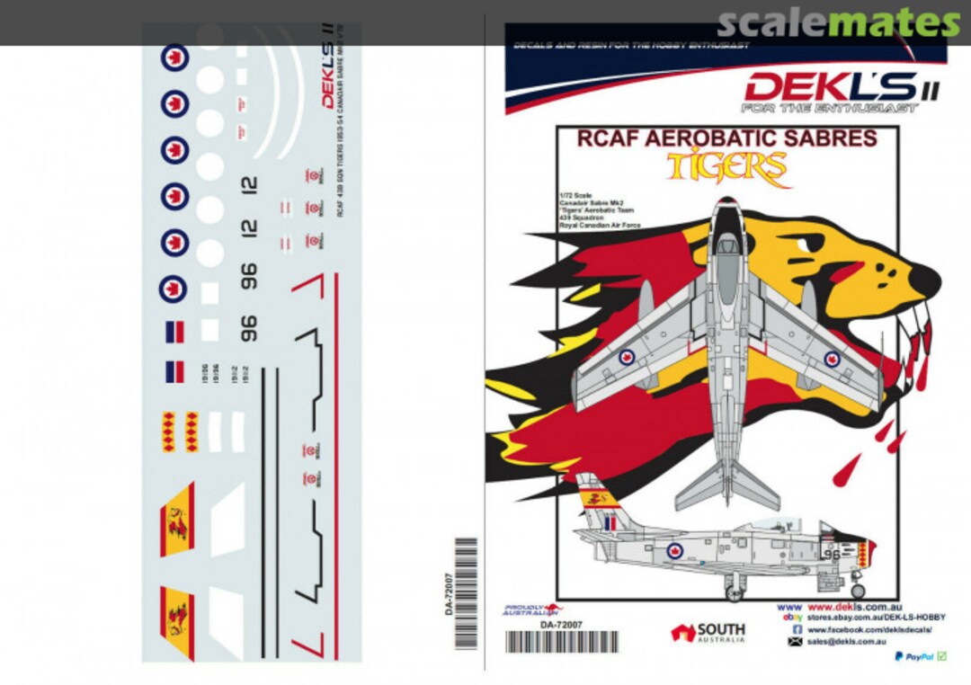 Boxart Canadair Sabre Mk 4 DA72007 DEKL's