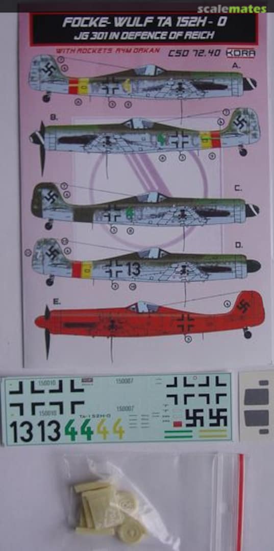 Boxart Focke-Wulf Ta 152H-0 CSD7240 Kora Models