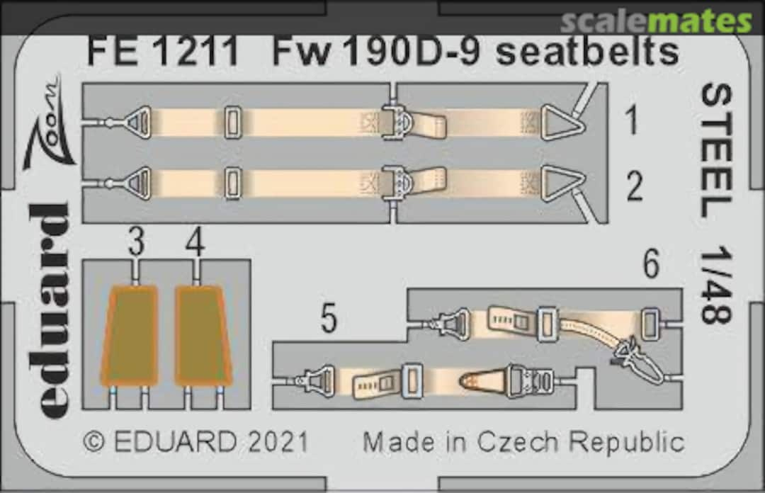 Boxart Fw 190D-9 seatbelts FE1211 Eduard