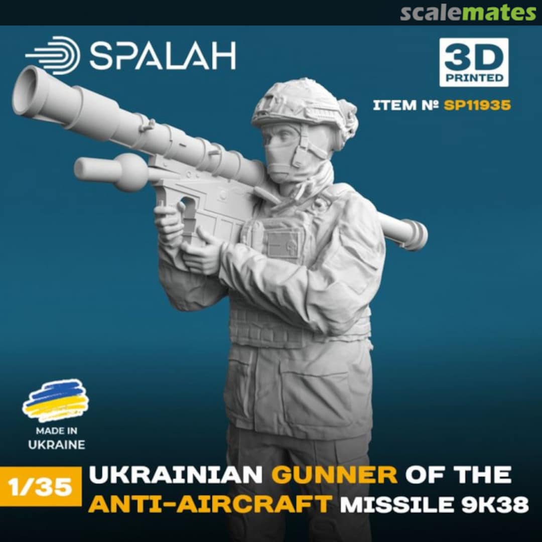 Boxart Ukrainian anti-aircraft gunner with missile system 9K38 SP11935 Spalah