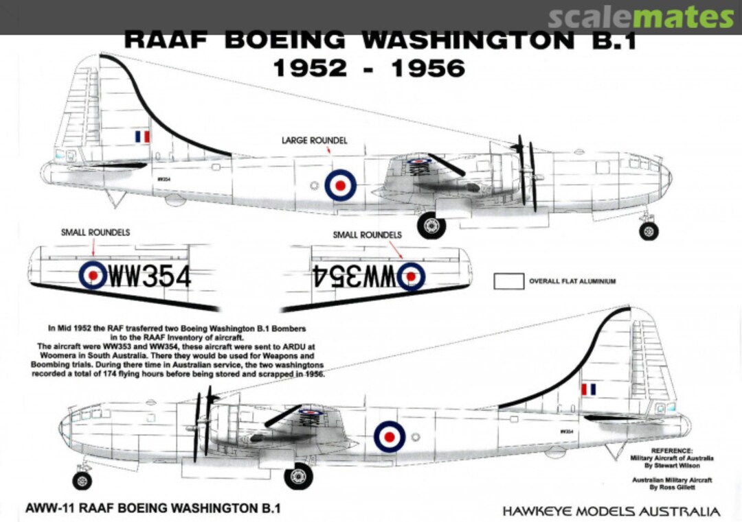 Boxart RAAF Boeing Washington B.1 AWW-11 Hawkeye Models