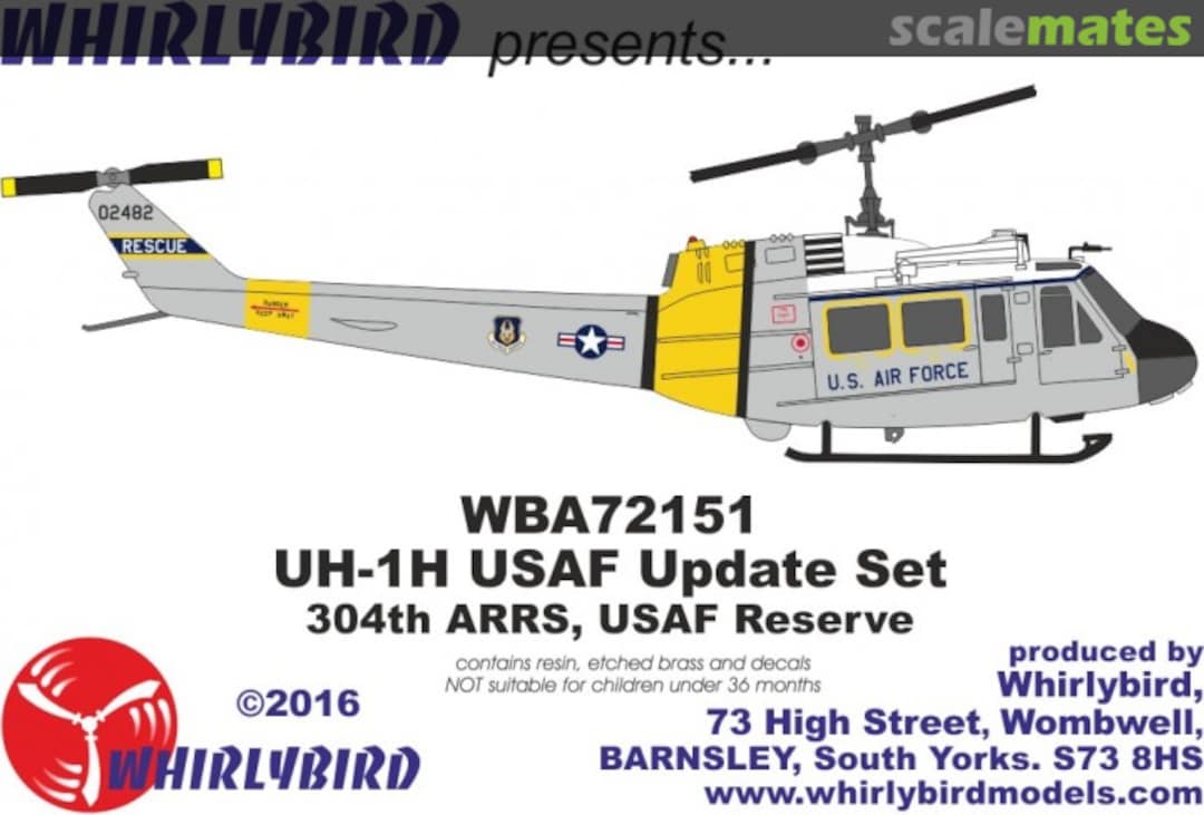 Boxart USAF Reserve UH-1H 304th ARRS WBA72151 Whirlybird