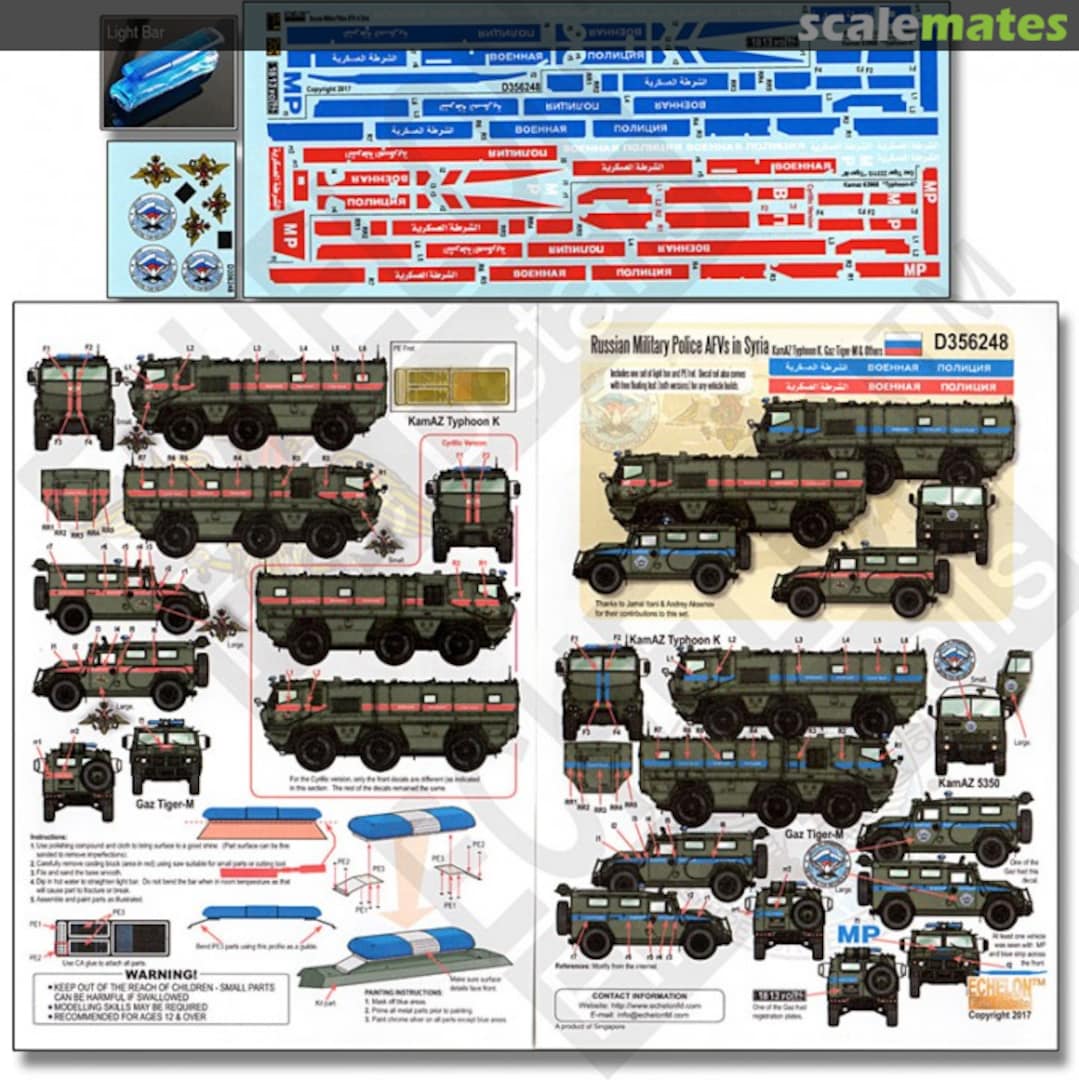 Boxart Russian Military Police AFVs in Syria D356248 Echelon Fine Details