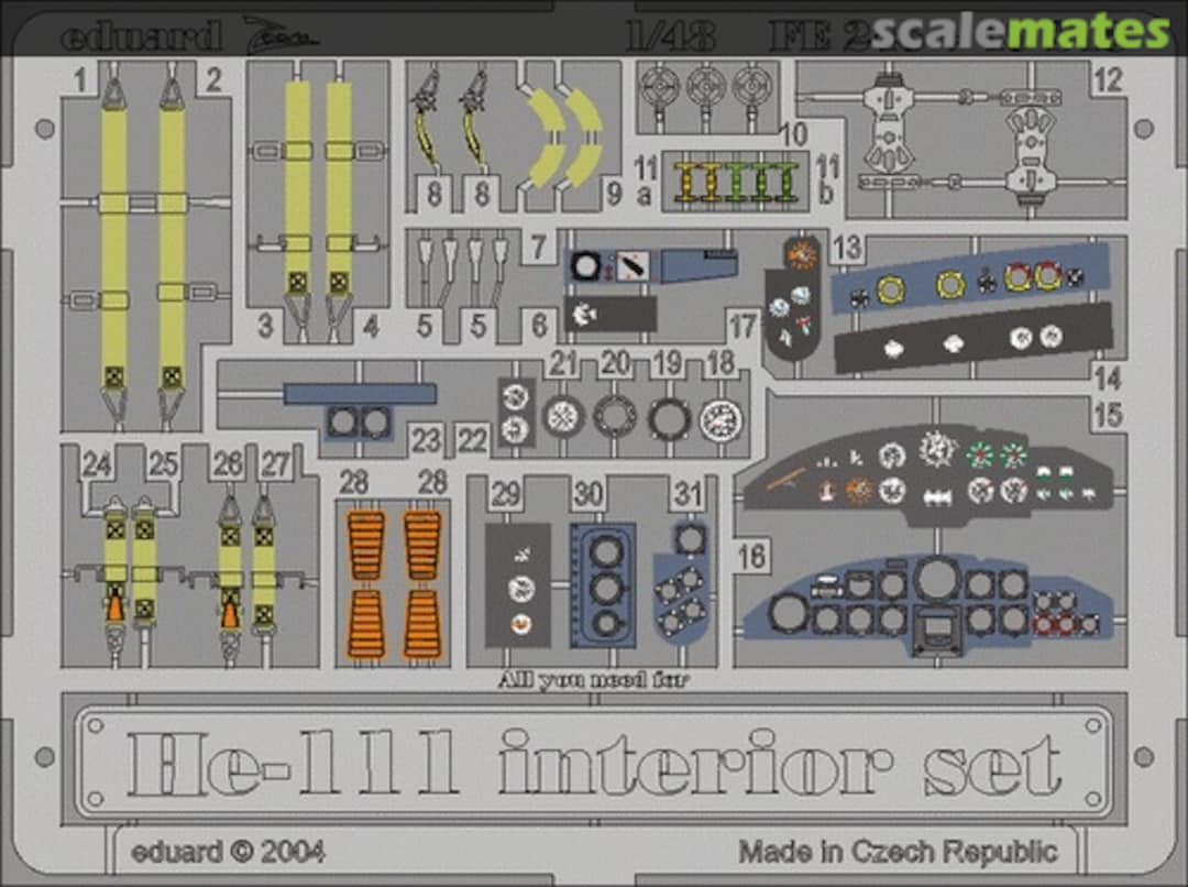 Boxart Heinkel He 111 interior FE245 Eduard