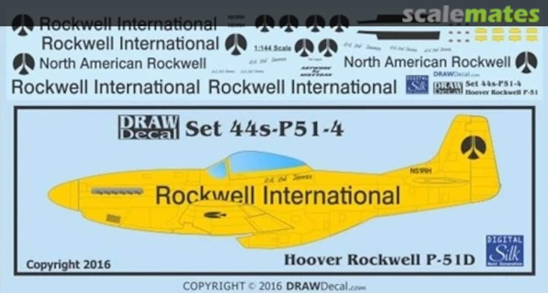 Boxart Hoover Rockwell P-51D 44-P51-4 Draw Decal