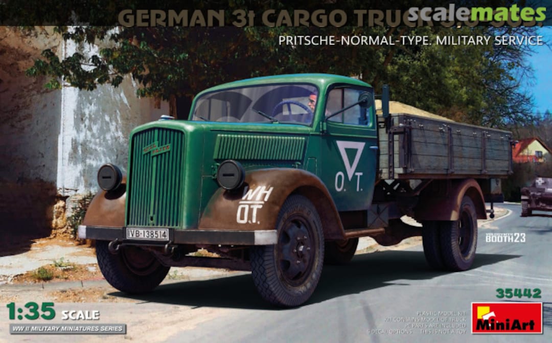 Boxart German 3t Cargo Truck 3,6-36S. 35442 MiniArt