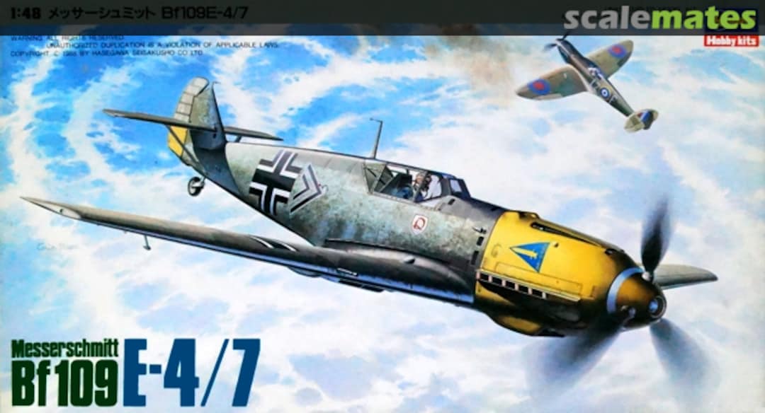 Boxart Messerschmitt Bf109E-4/7 J002 Hasegawa