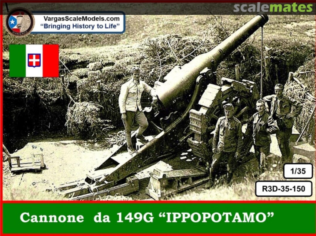 Boxart Cannone da 149G "Ippopotamo" R3D-35-150 Vargas Scale Models