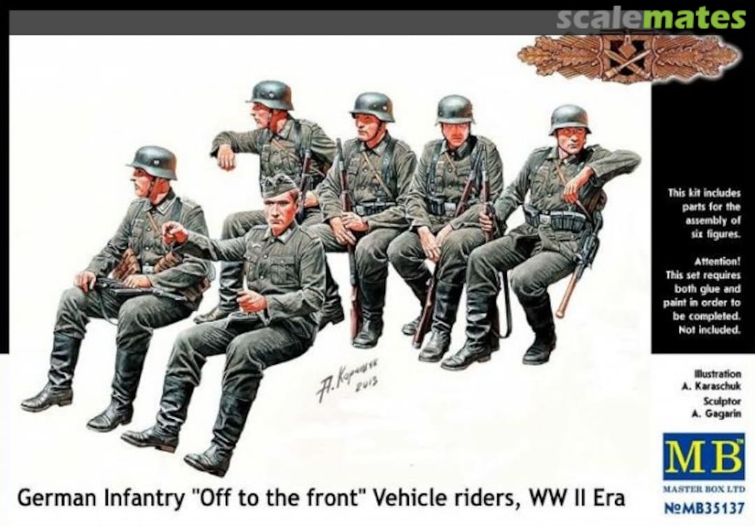 Boxart Infantry "Off to the front" Vehicle riders MB35137 Master Box