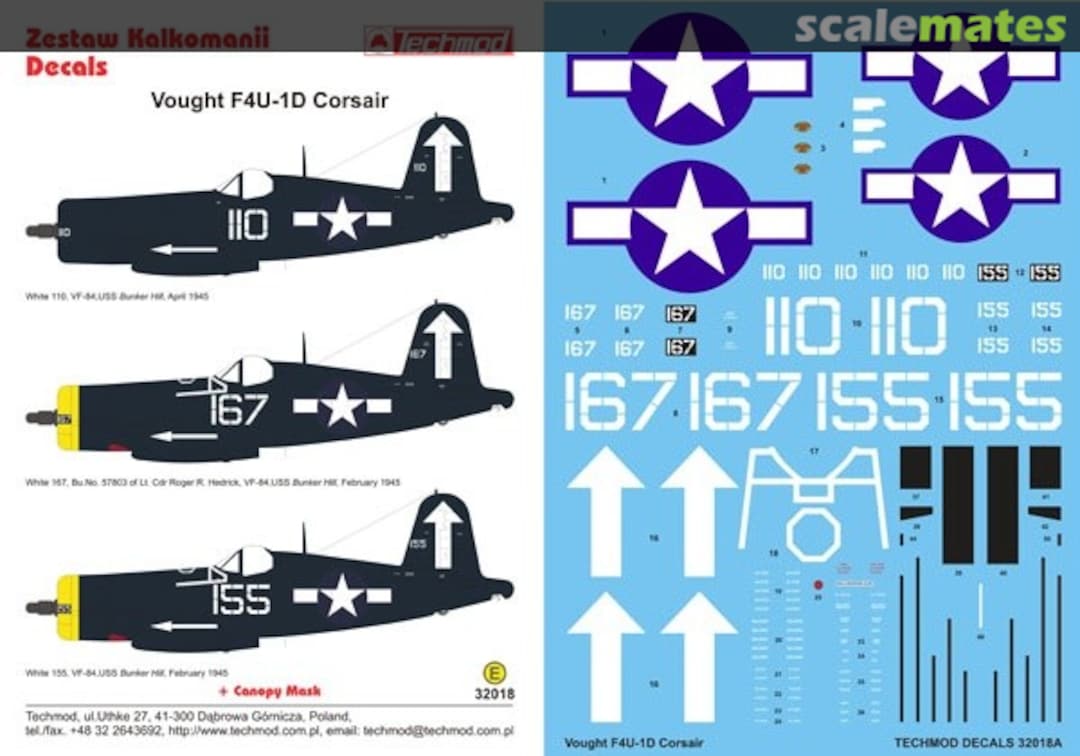 Boxart Vought F4U-1D Corsair 32018 Techmod