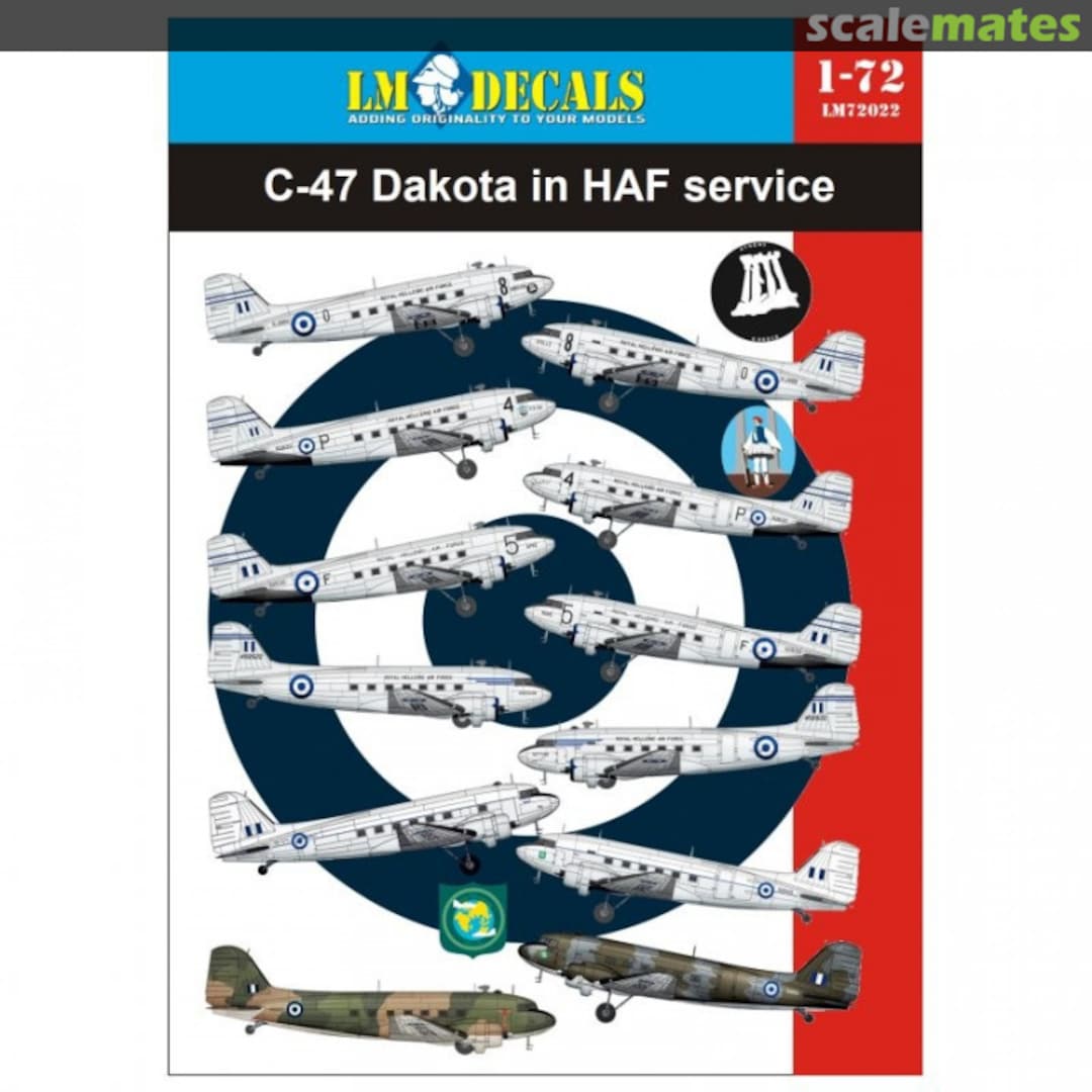 Boxart C-47 Dakota in HAF service LM 72022 LM Decals