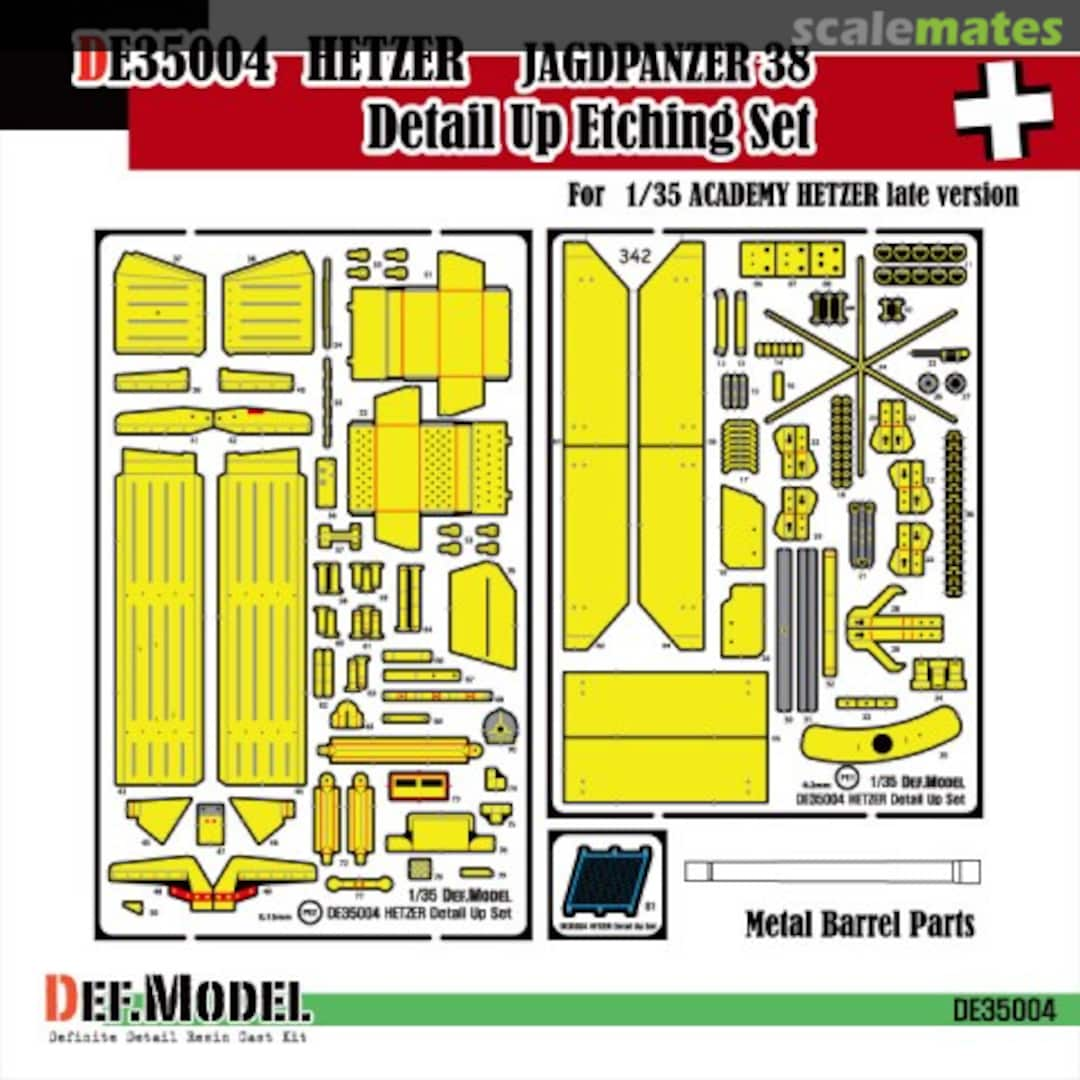 Boxart Hetzer late version PE detail up set DE35004 Def.Model