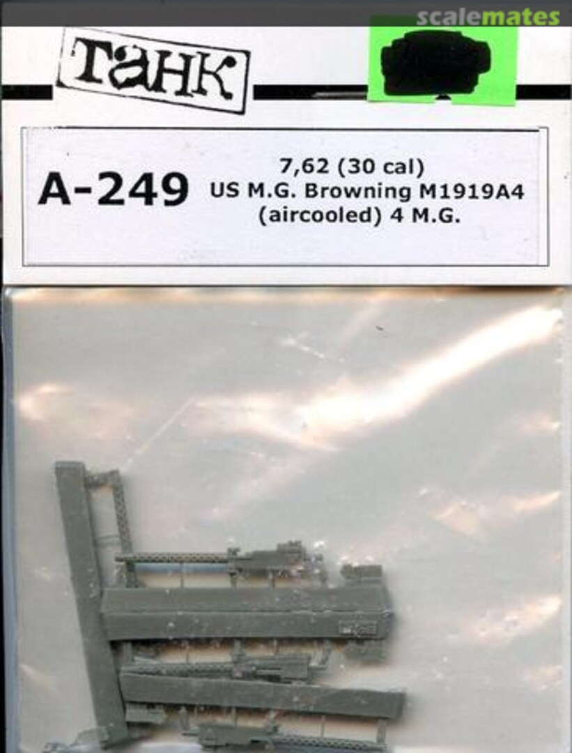 Boxart 30cal M1919A4 (aircooled) 4 M.G. TA249 Tank