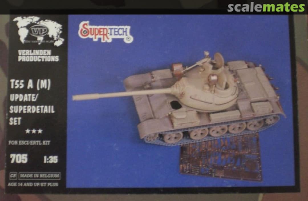 Boxart T55 A (M) Update/Superdetail Set 705 Verlinden Productions