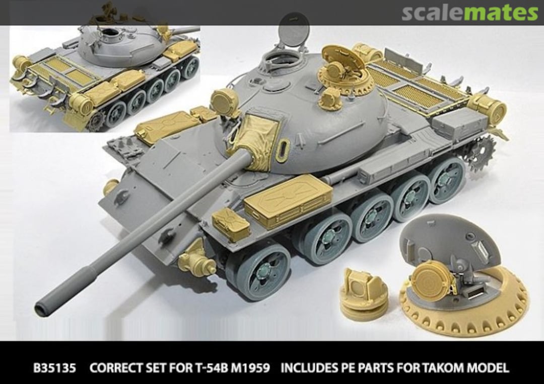 Boxart Correct Set for T-54B m1959 Includes PE Parts B35135 Miniarm