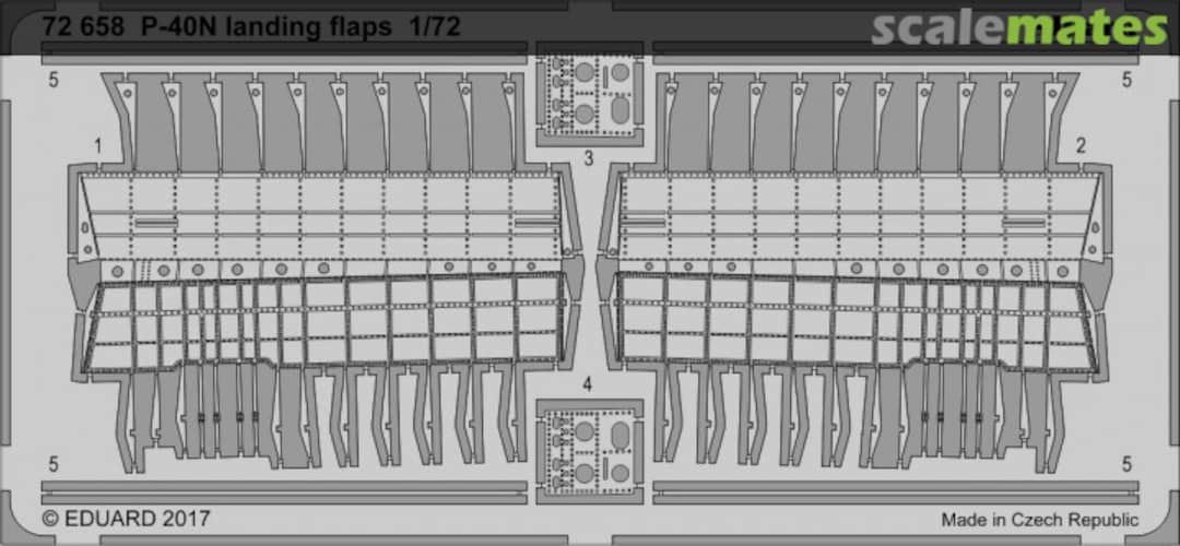 Boxart P-40N landing flaps 72658 Eduard