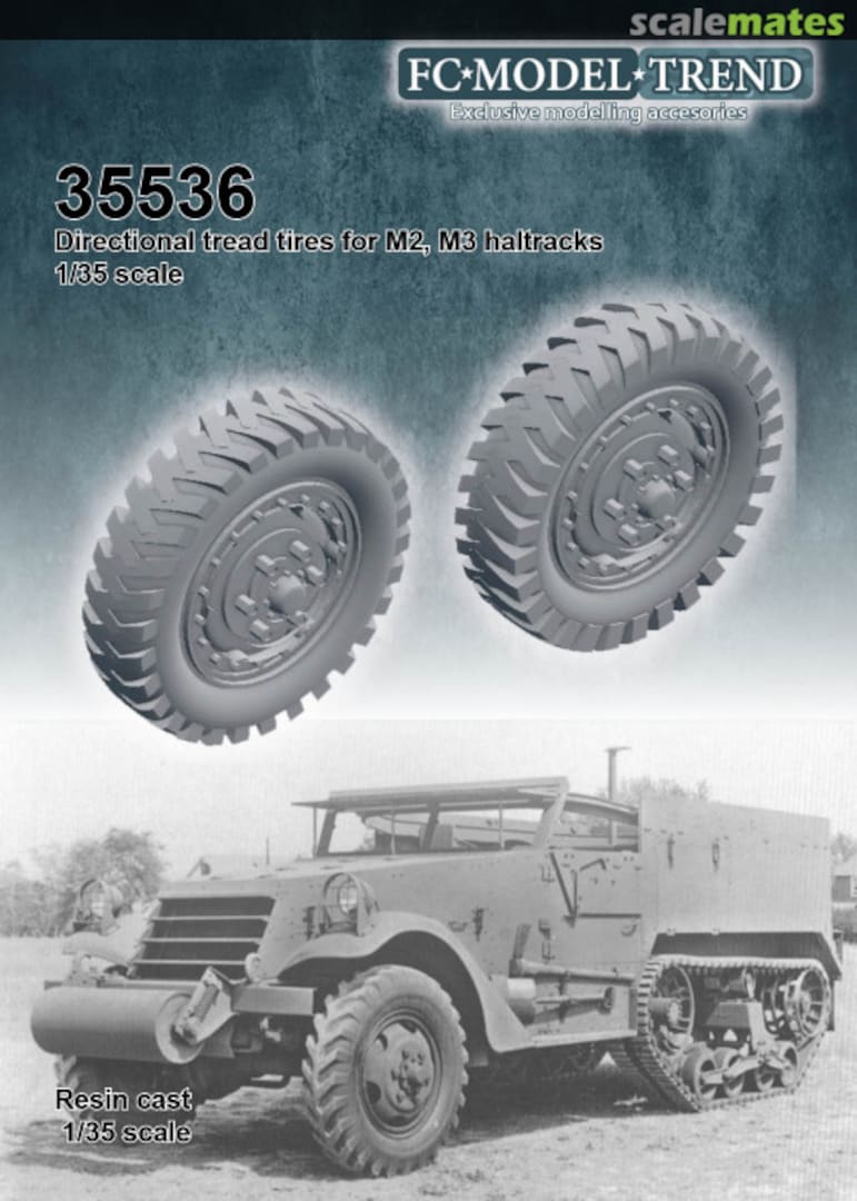 Boxart M2/M3 halftrack directional tires 35536 FC Model Trend