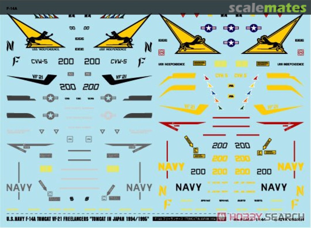 Boxart F-14A Tomcat VF-21 Freelancers "Tomcat in Japan 1994/1995" A-529 MYK Design