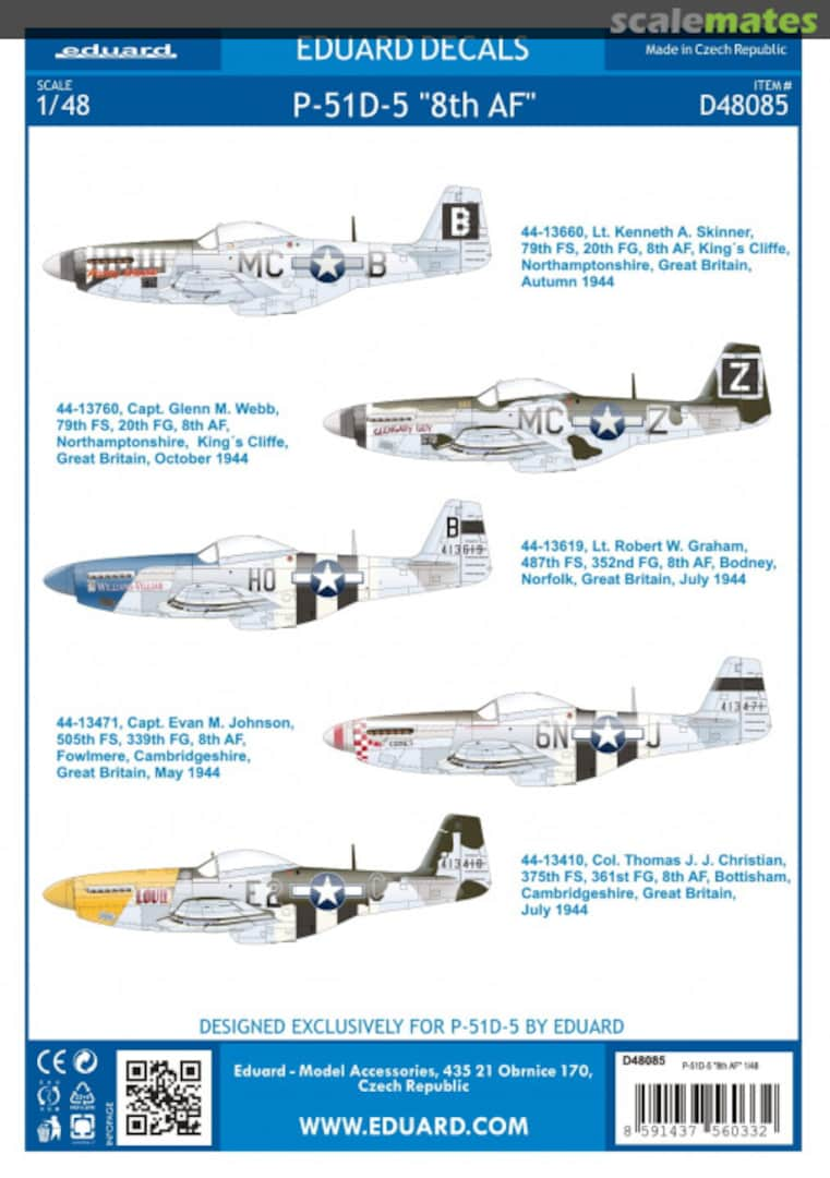 Boxart P-51D-5 "8th AF“ D48085 Eduard