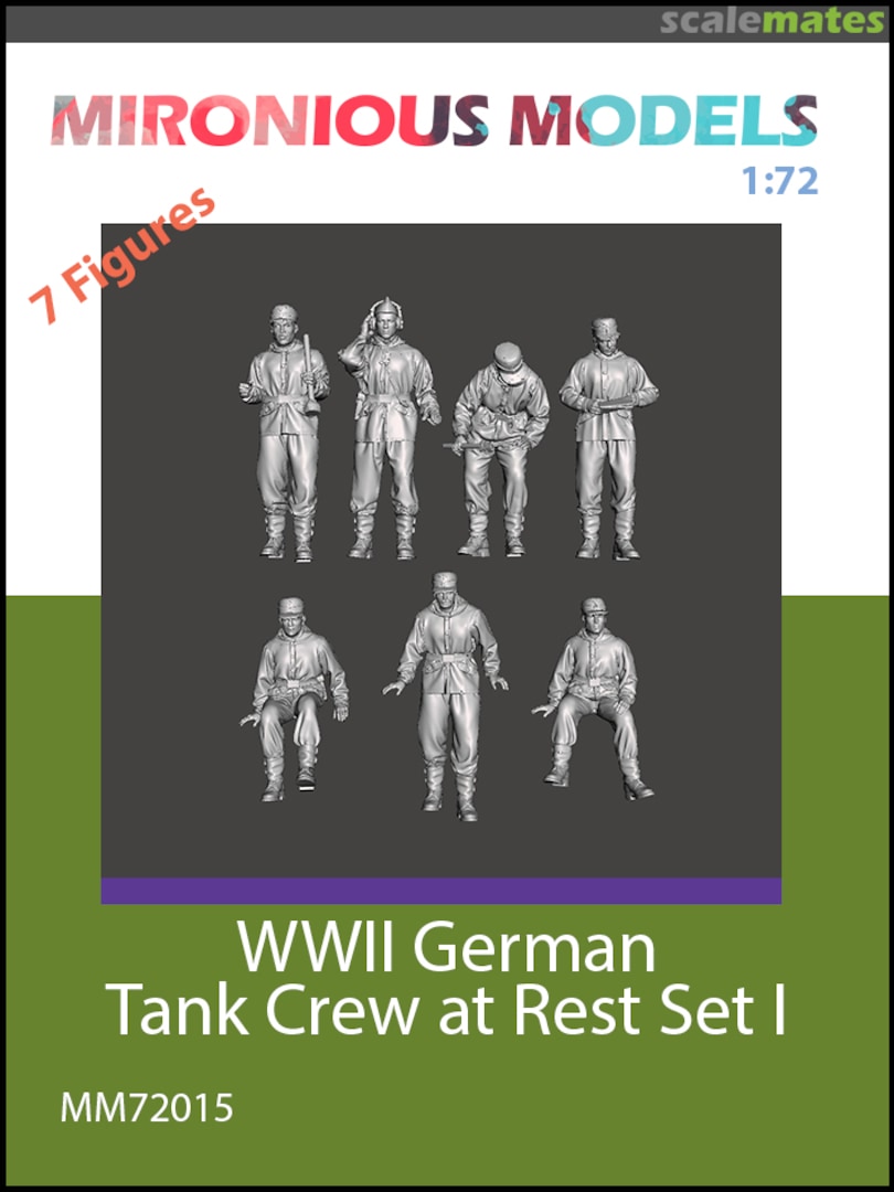 Boxart WWII German Tank Crew at Rest Set I MM72015 Mironious Models