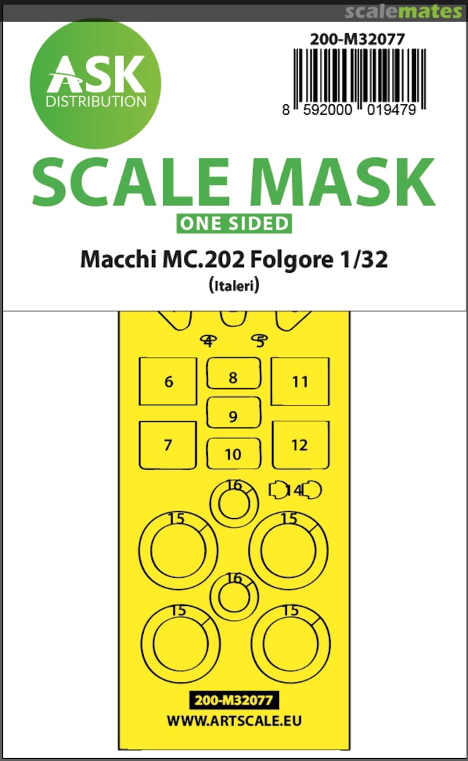 Boxart Macchi MC.202 Folgore masks (Italeri) 200-M32077 ASK