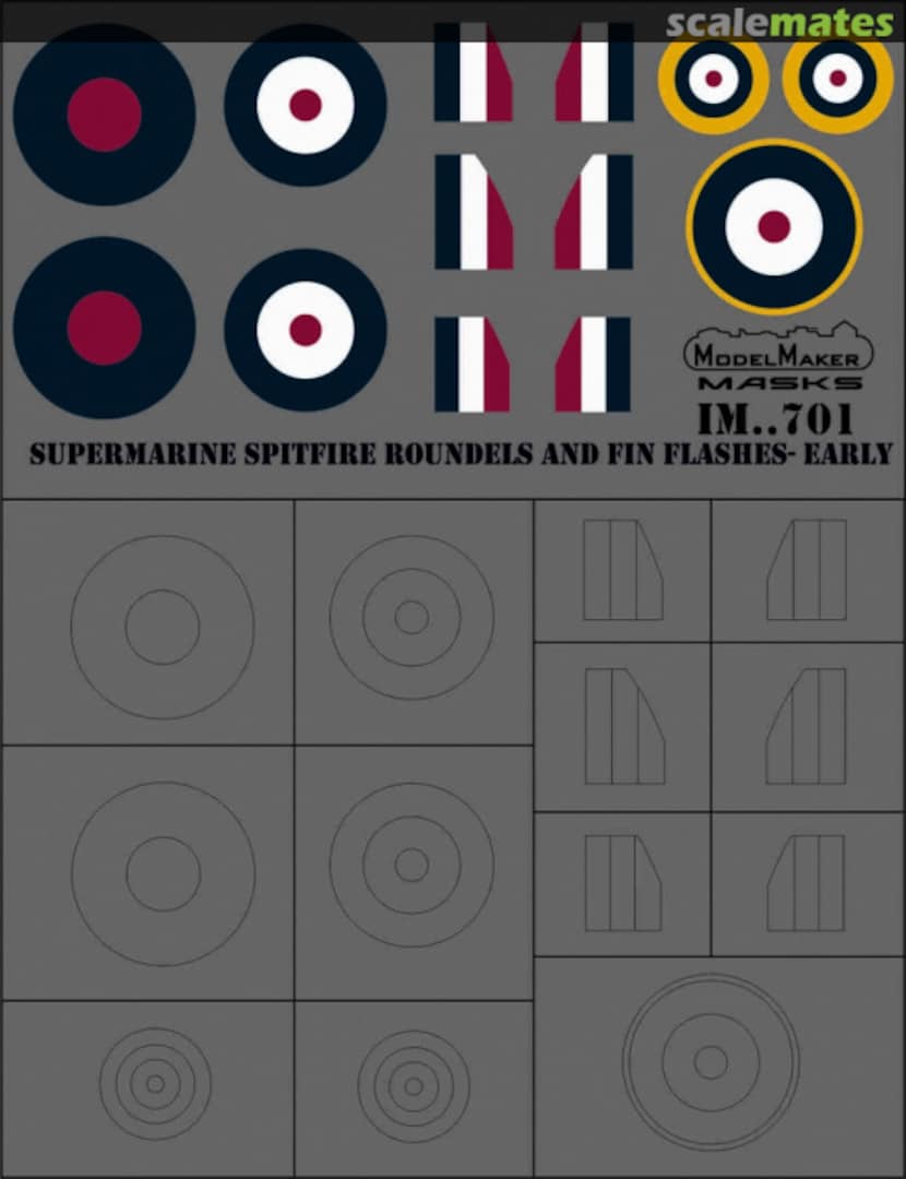 Boxart Supermarine Spitfire Roundels And Fin Flashes - Early IM32701 ModelMaker