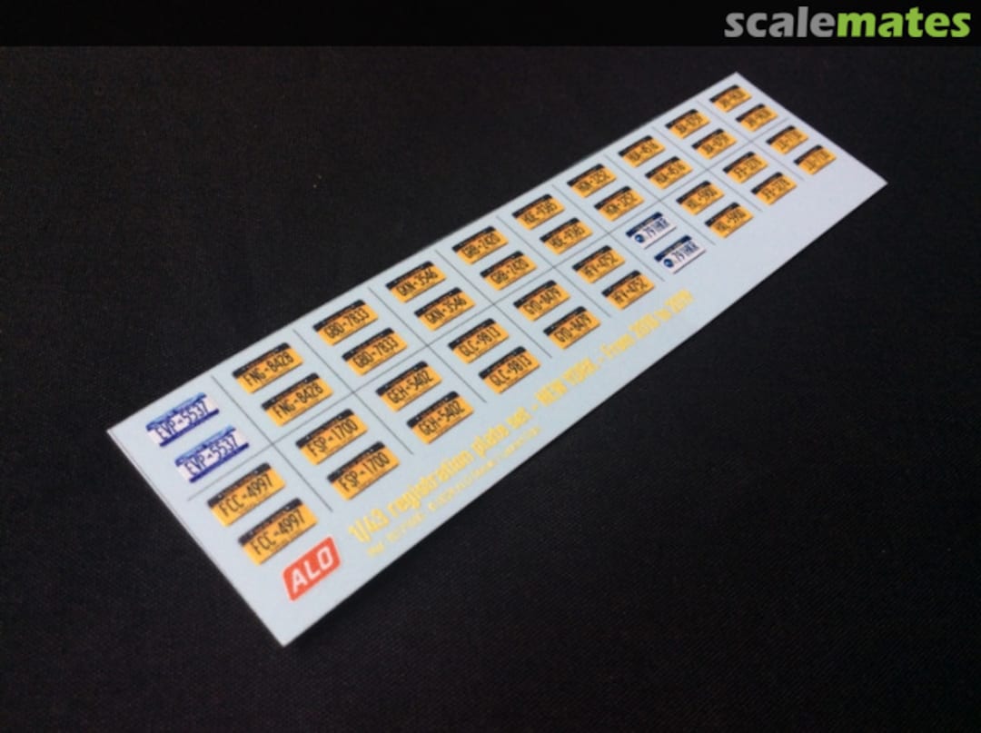 Boxart Licence Plates 16171030 ALO Decals