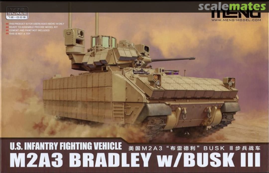 Boxart M2A3 Bradley w/ BUSK III 72-005 Meng Model