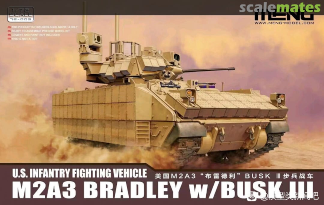 Boxart M2A3 Bradley w/ BUSK III 72-005 Meng Model