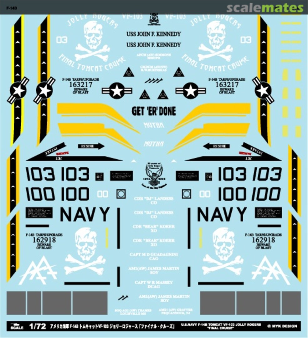 Boxart U.S.Navy F-14B VF-103 "Final Cruise" 06907 MYK Design