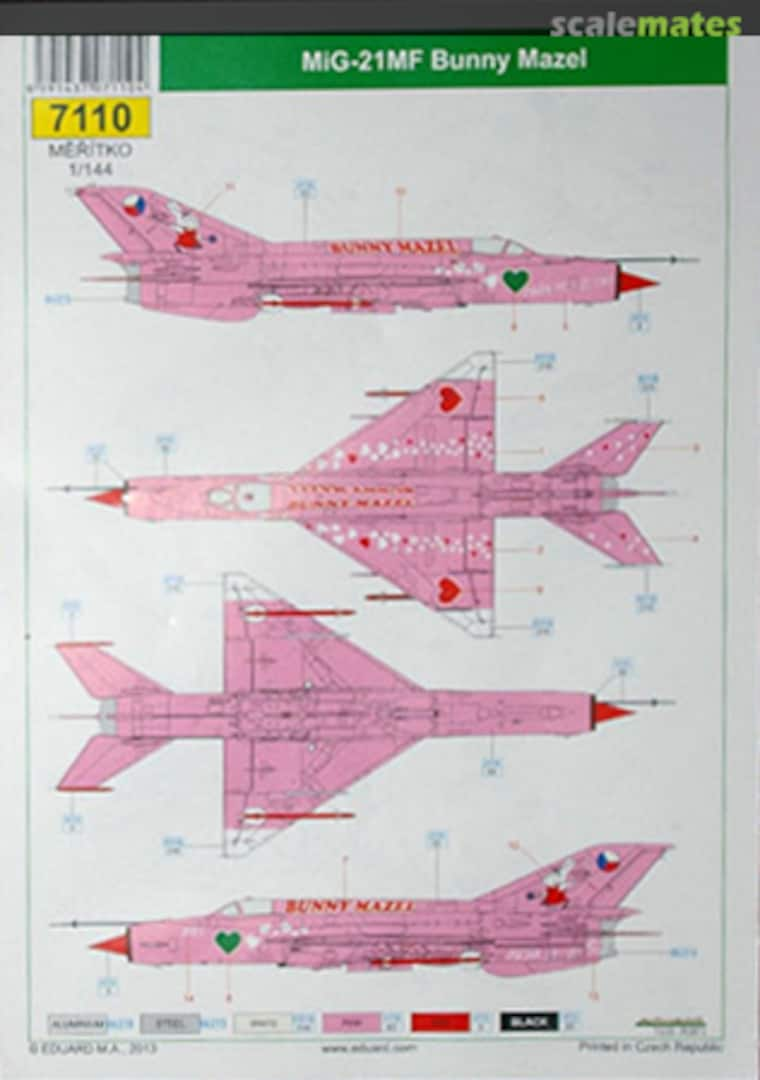 Boxart MiG-21 MF Bunny Mazel 7110 Eduard