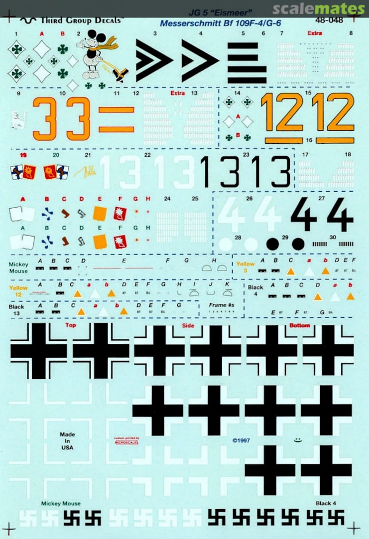 Boxart Messerschmitt Bf 109F-4/G-6 48-048 Third Group Decals