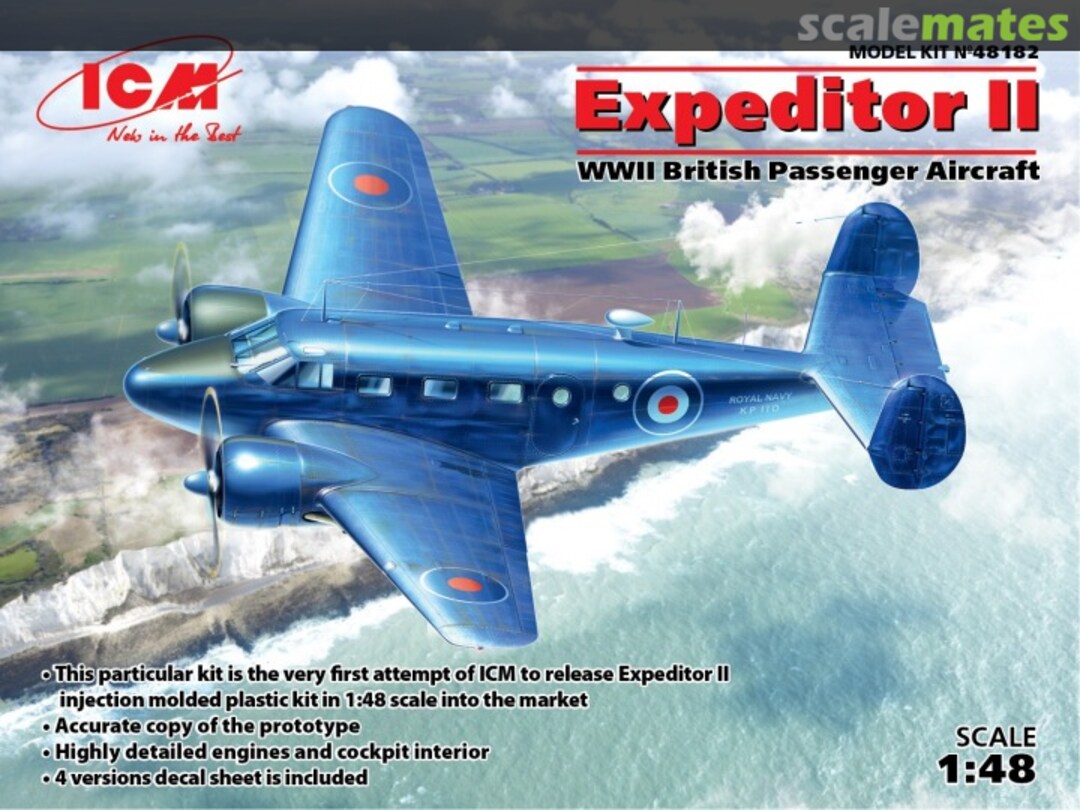 Boxart Beechcraft 18, Expeditor II 48182 ICM