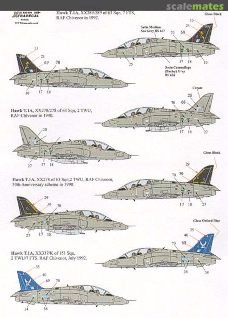 Boxart BAe Hawk T.1A All Camouflage (Barley) X32028 Xtradecal