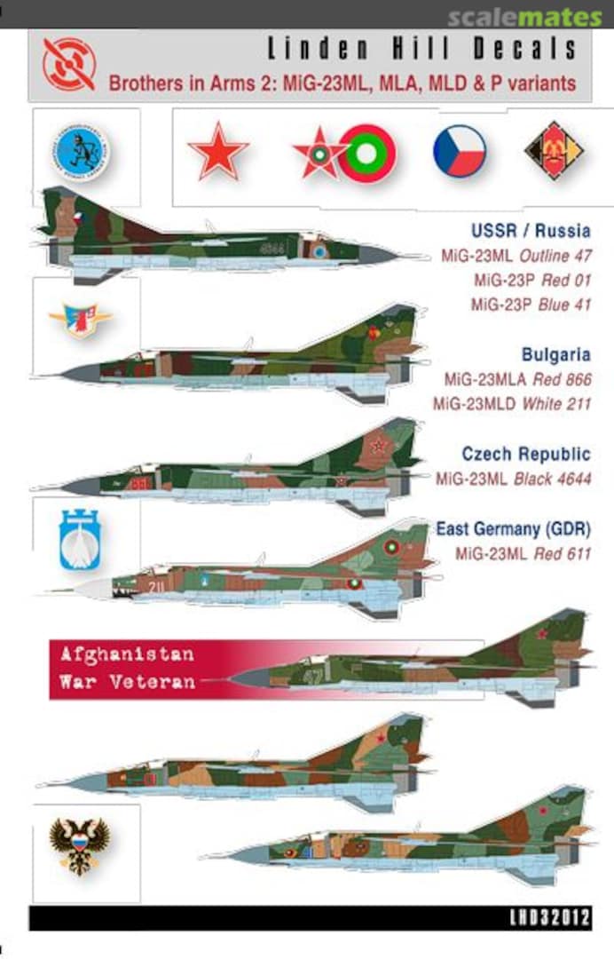 Boxart Brothers in Arms 2: Cold War Finale Mikoyan MiG-23MLs LHD32012 Linden Hill Decals