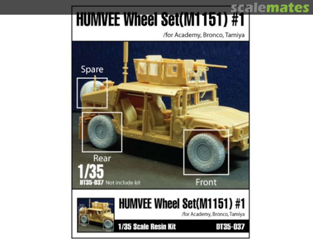 Boxart HUMVEE Wheel set (M1151) #1 DT35-037 D-Toys