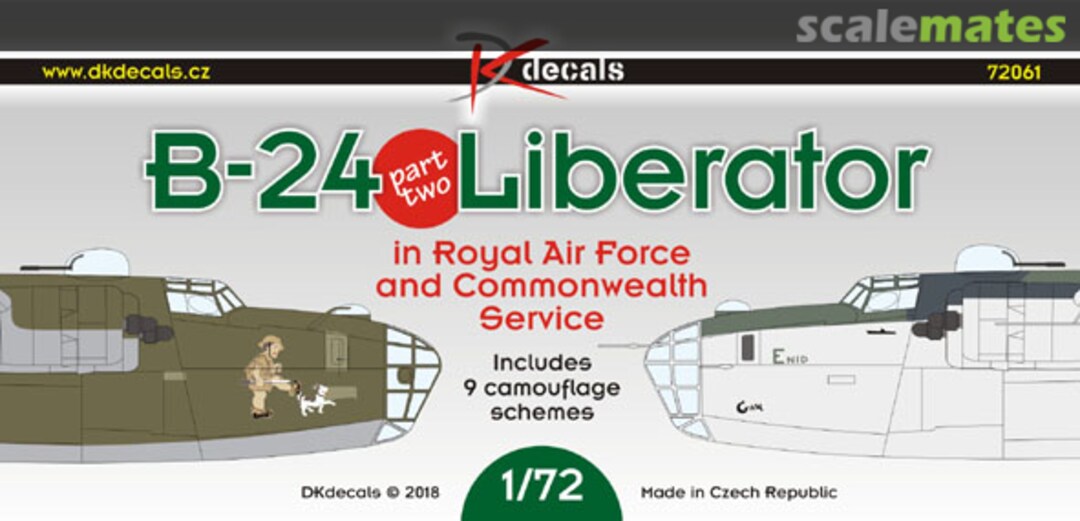 Boxart B-24 Liberator part two 72061 DK Decals