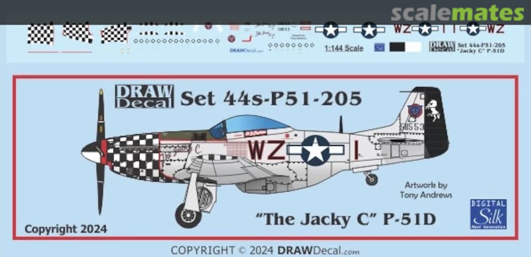 Boxart “The Jacky C” P-51D 44-P51-205 Draw Decal