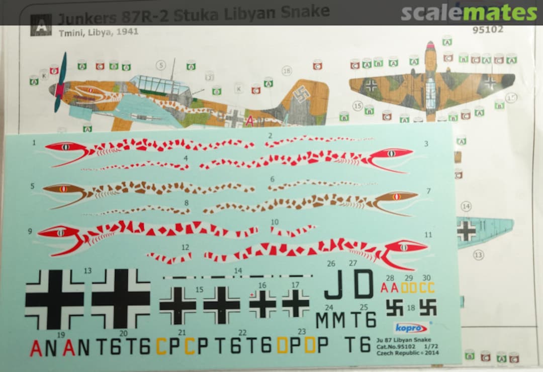 Boxart Junkers 87R-2 Stuka Libyan Snake 95102 Kopro