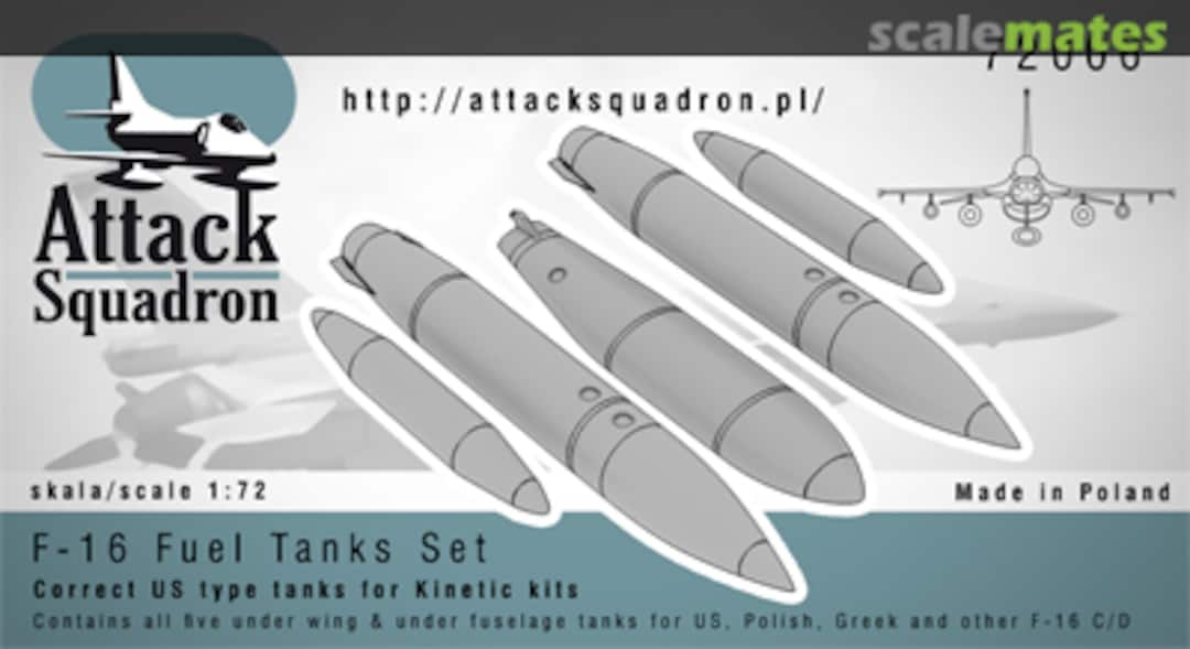 Boxart F-16 Fuel Tanks Set 72006 Attack Squadron