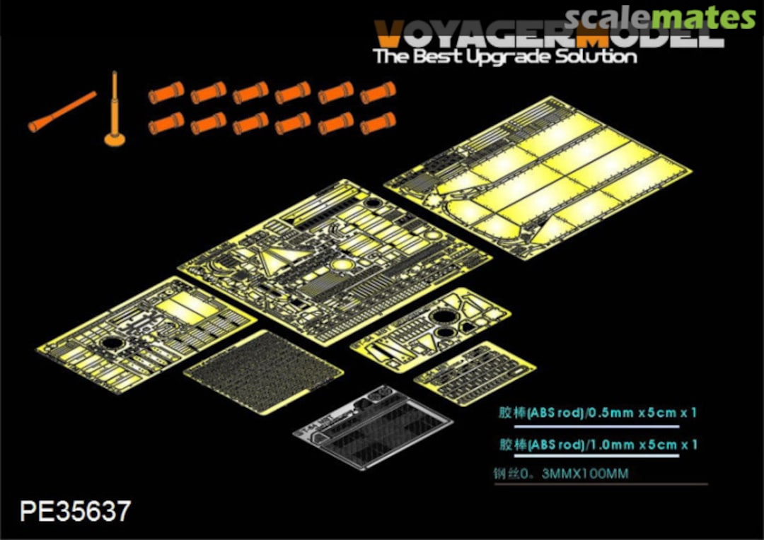 Contents T-64A Mod.1981 MBT Detail Set (Smoke Dischargers Included) PE35637 Voyager Model