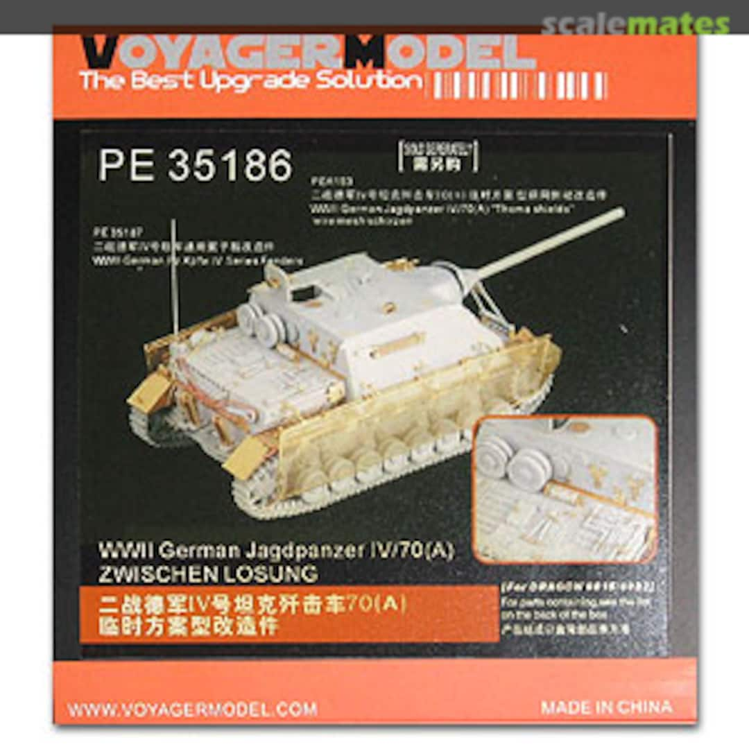 Boxart WWII German Jagdpanzer IV/70(A) Zwischenloesung PE35186 Voyager Model