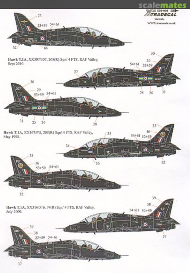 Boxart BAe Hawk T.1A Late X32029 Xtradecal