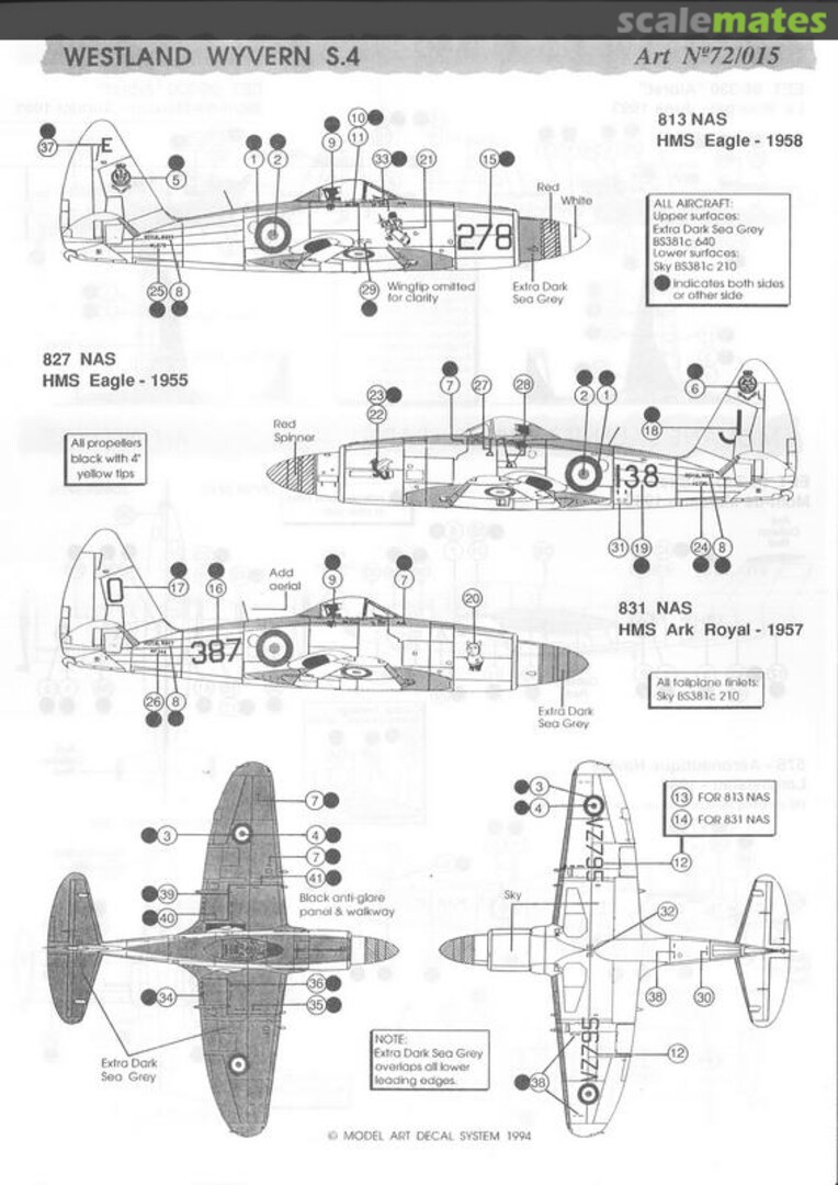 Boxart Wyvern, Tucano, Paris 72/015 Model Art Decal System