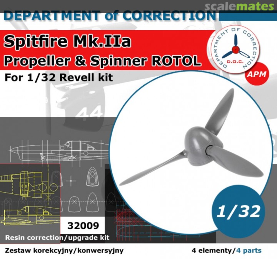 Boxart Spitfire Mk.IIa Propeller & Spinner Rotol 32009 Department of Correction