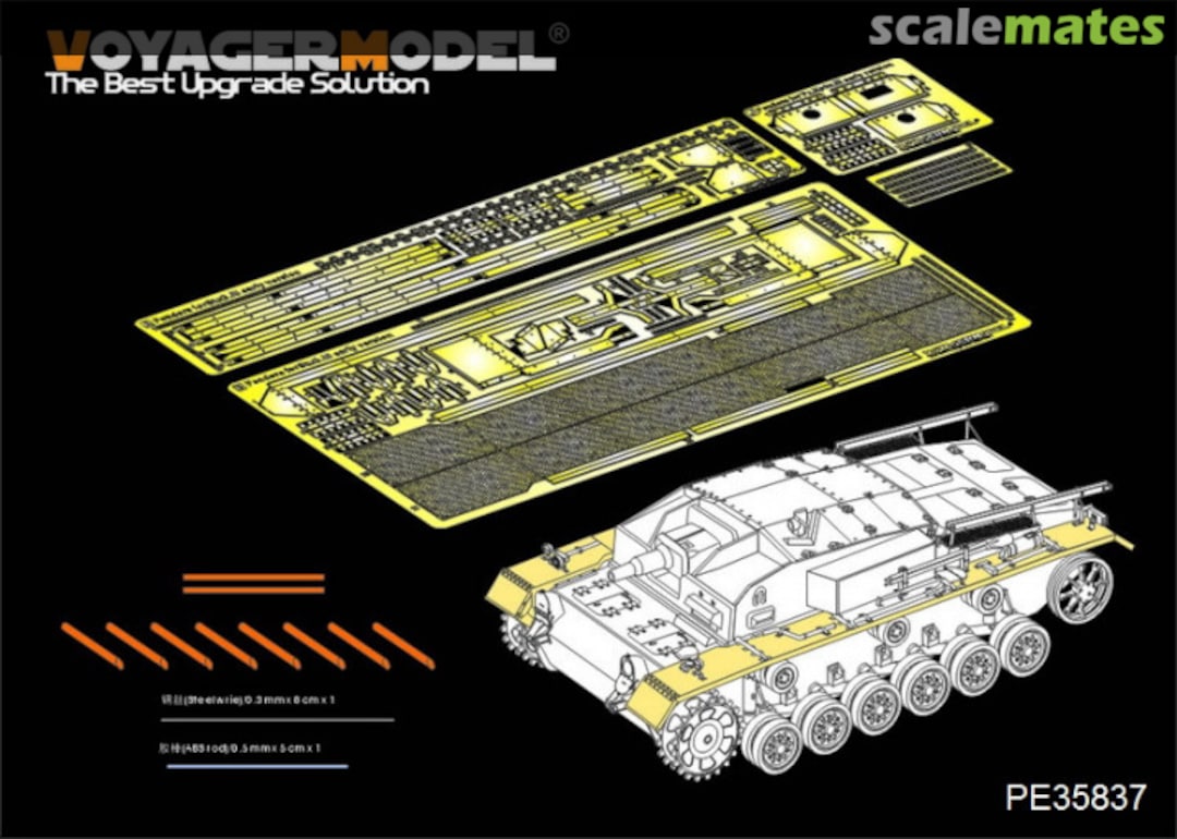 Boxart WWII German StuG.III Ausf.A-E fenders PE35837 Voyager Model