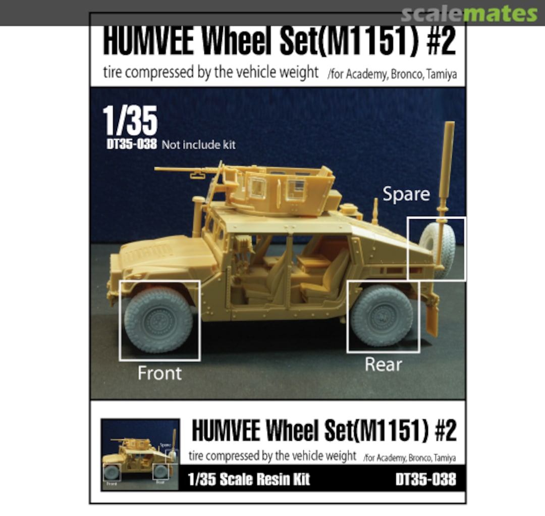 Boxart HUMVEE Wheel set (M1151) #2 DT35-038 D-Toys