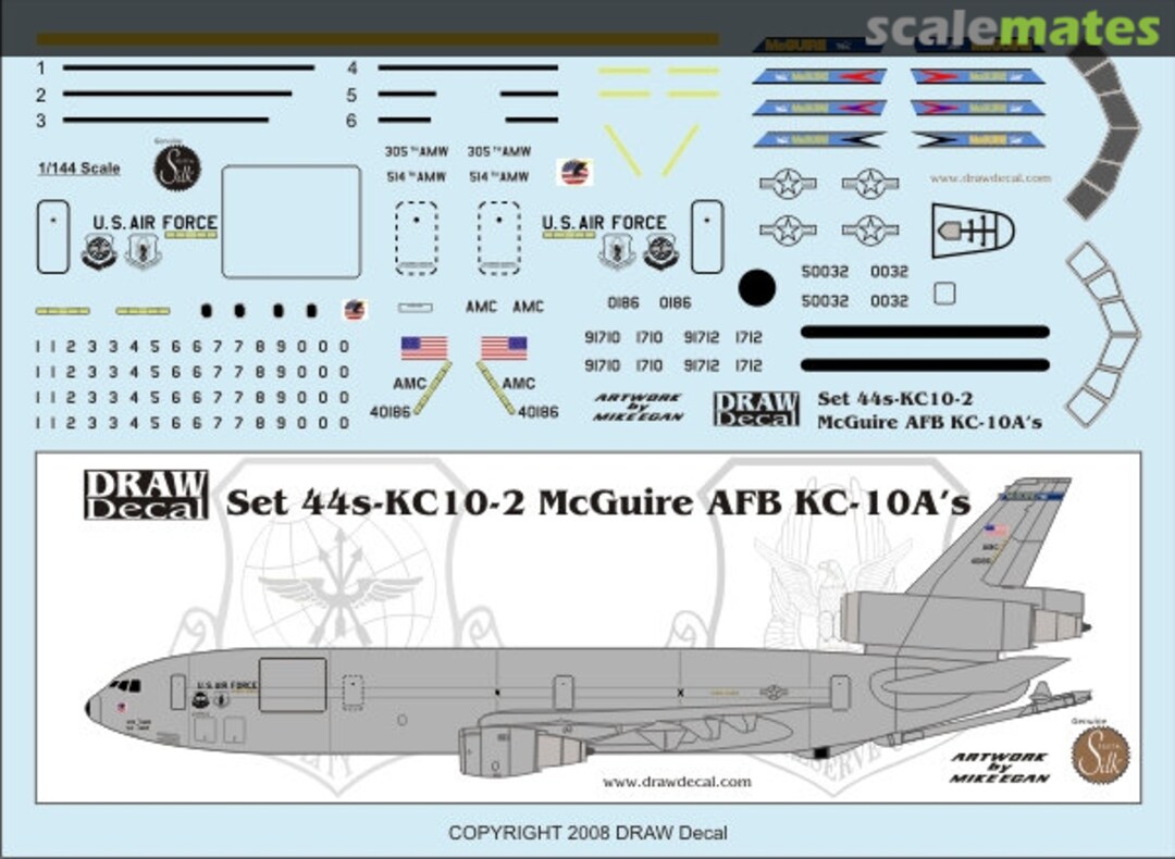 Boxart USAF KC-10A McGuire AFB 44s-KC10-2 Draw Decal