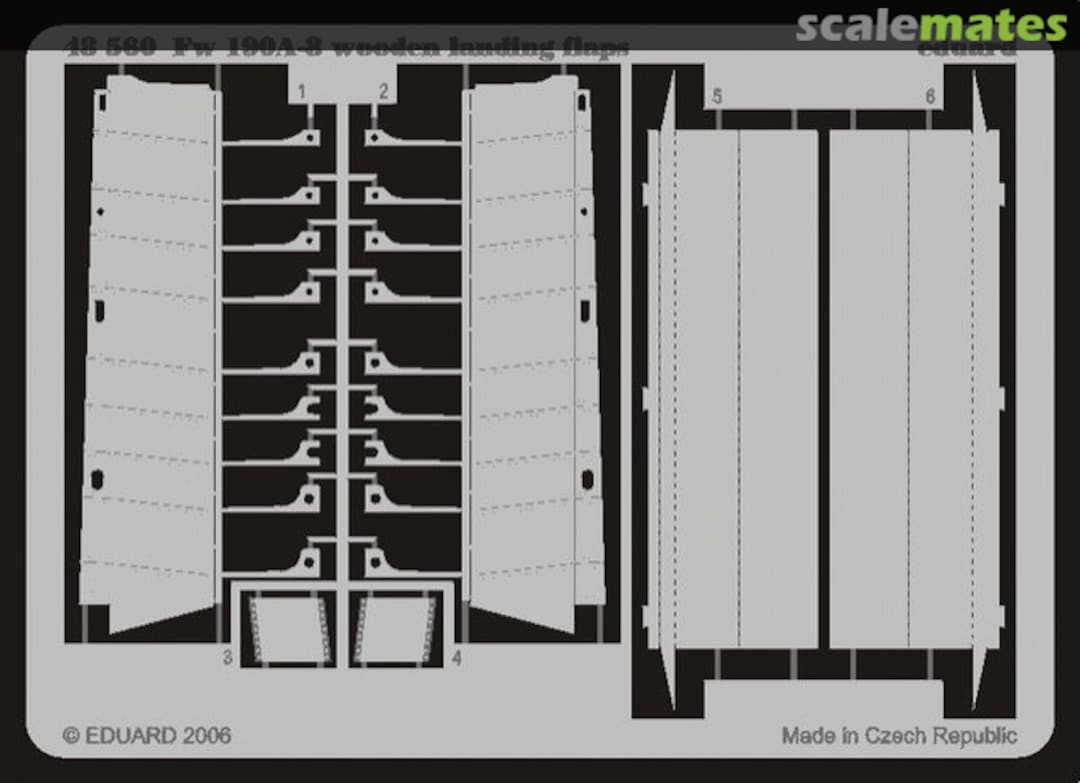 Boxart Fw 190A/F wooden landing flaps 48560 Eduard