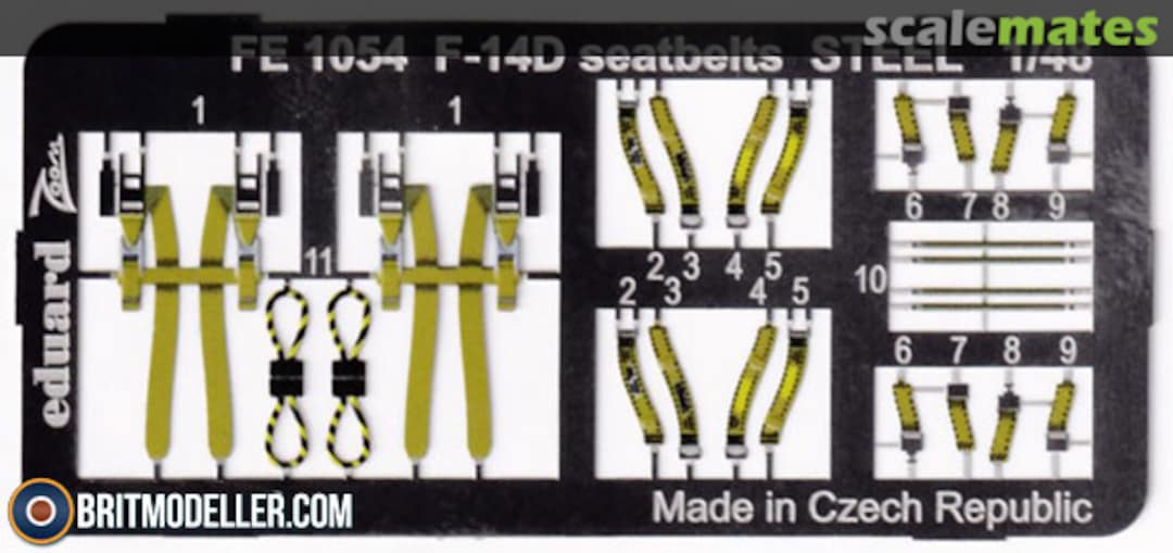 Boxart F-14D seatbelts STEEL AMK FE1054 Eduard